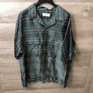 Taakk Medium Green Textured Jacket Collared NWOT